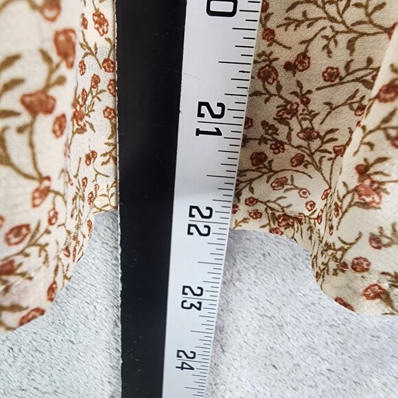 Women's Paper Crane Floral Print Sleeveless Tiered Blouse Top Size XS - Picture 10 of 11